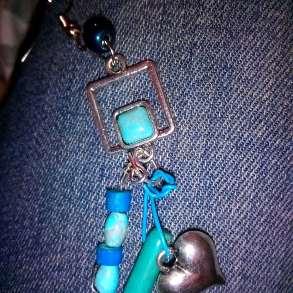 Silver and Turquoise Handmade earrings